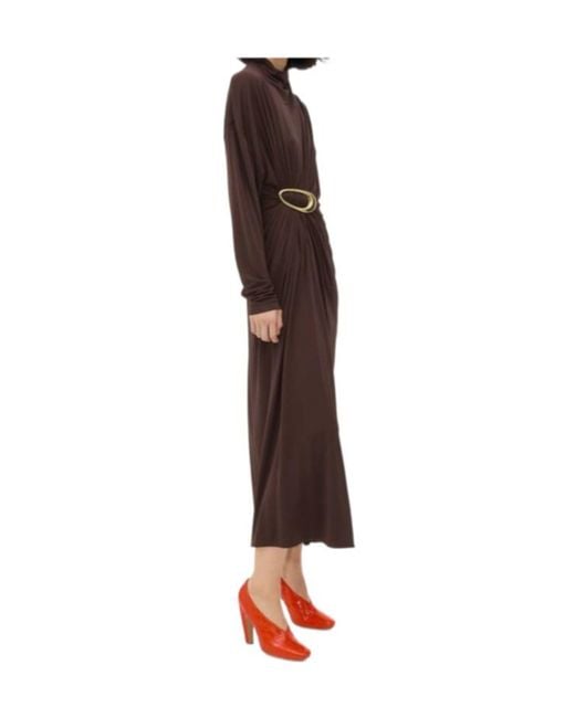 Bottega Veneta Brown Crepe Jersey Dress