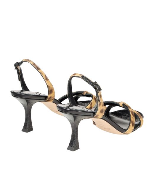 Jimmy Choo Metallic Elsy 70 Crossover Slingback Sandals