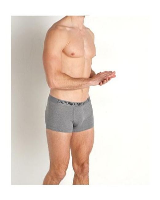 Emporio Armani Gray Elastic Waist Underwear for men