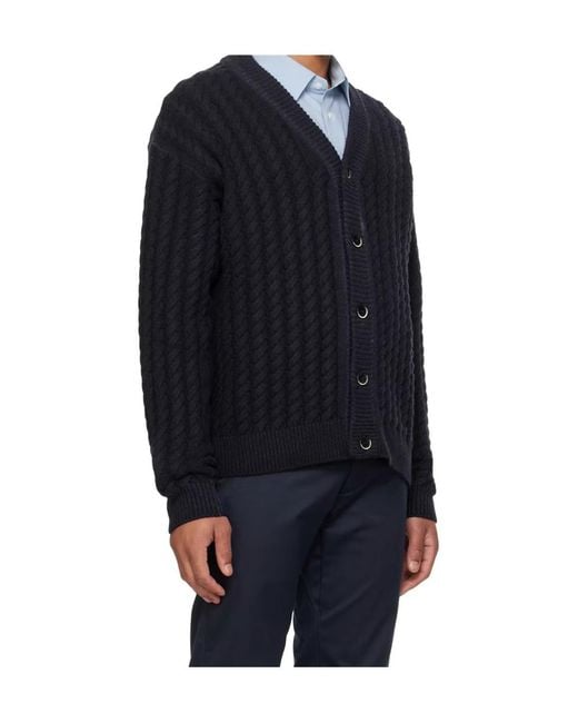 Barena Blue Button Long Sleeve Sweater for men