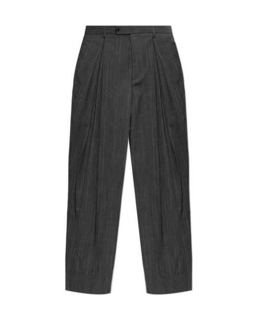 Valentino Gray Casual Trousers With Belt Loops for men