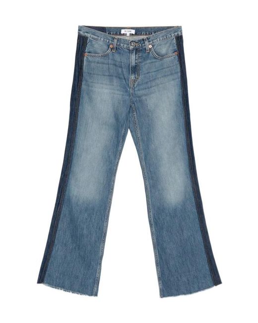 Re/done Blue Frayed-Hem Jeans