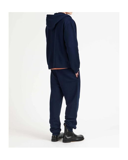 J.W. Anderson Blue Jw Anderson Zip-Up Drawstring Hoodie for men