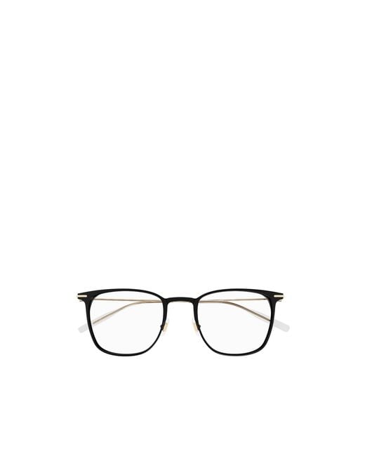Montblanc White Eyewear Square Frame Glasses for men