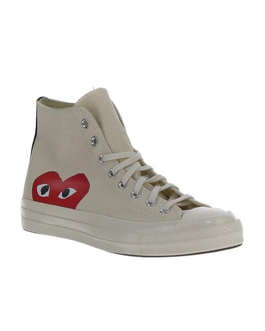 COMME DES GARÇONS PLAY Brown Logo High-Top Skate Shoes for men