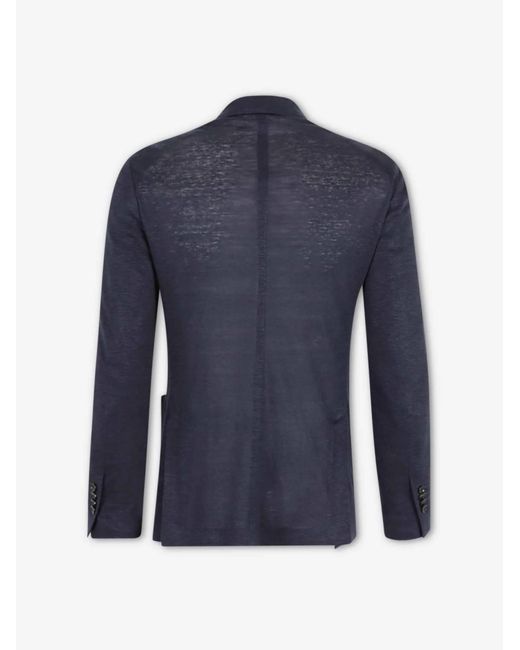 Lardini Blue Double-Breasted Blazer for men