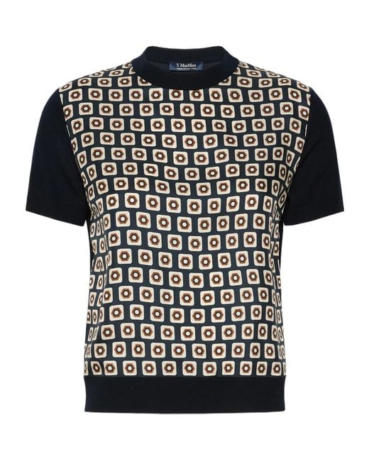 Max Mara Black Short Sleeve Sweater