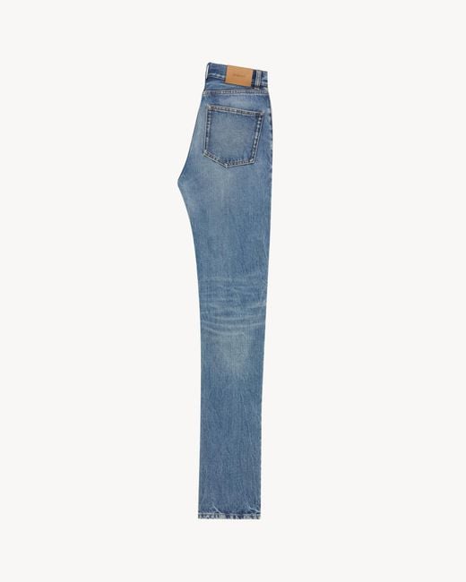 Saint Laurent Blue 90's High Waist Slim Fit Jeans