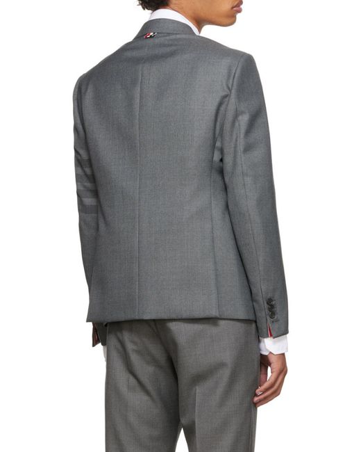 Thom Browne Gray Bar High-Armhole Sport Coat for men
