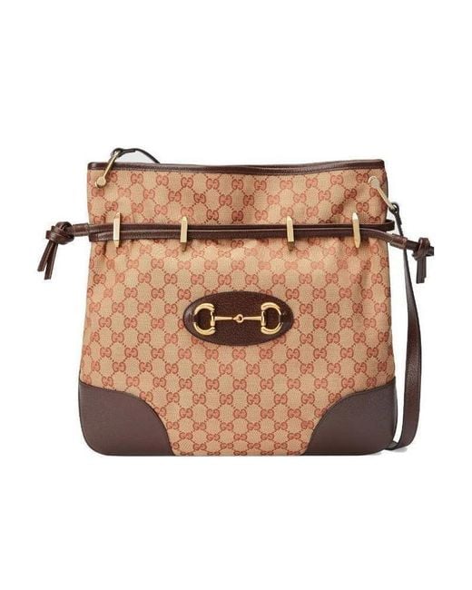 Gucci Brown 1955 Horsebit Messenger Bag