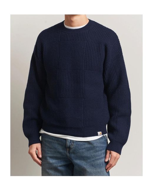 Carhartt Blue Bishop Knitted Sweater Dark for men