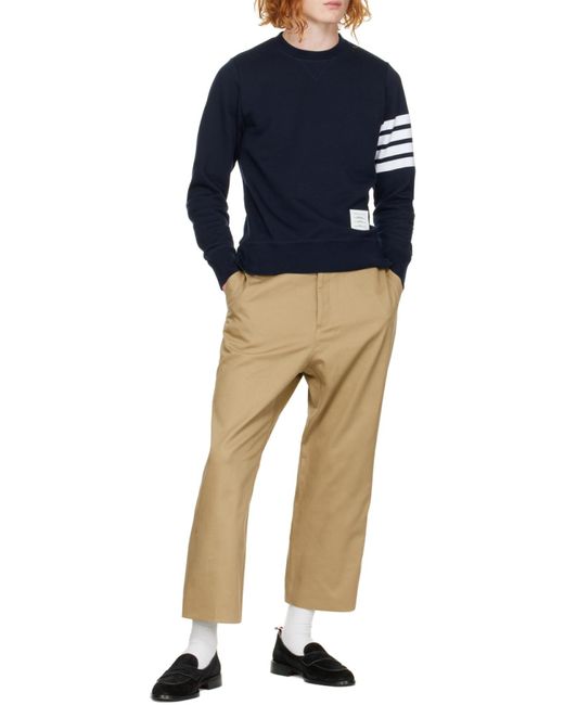 Thom Browne Blue Classic Loopback 4-Bar Sweatshirt for men