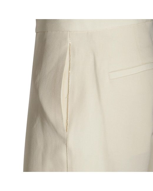 Fabiana Filippi Natural Regular Fit Cropped Trousers