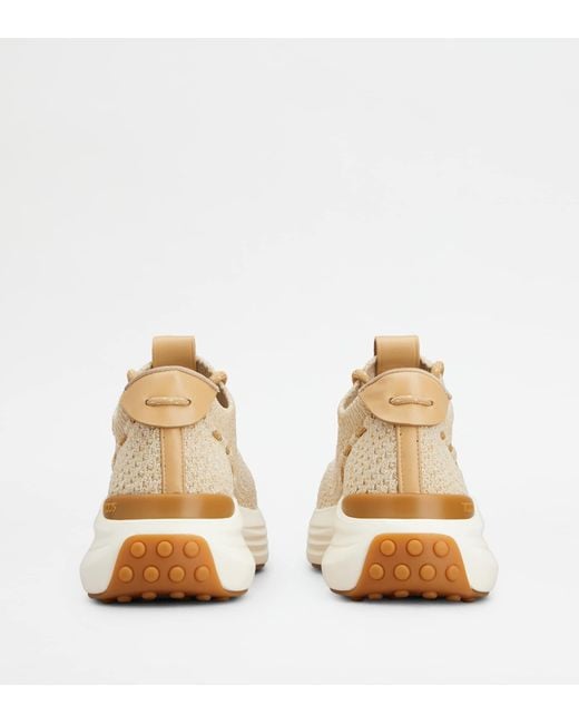Tod's Natural Lace-Up Sneakers