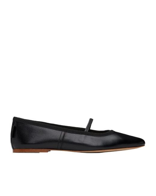 A.P.C. Black Round-Toe Slip-On Ballerina Shoes