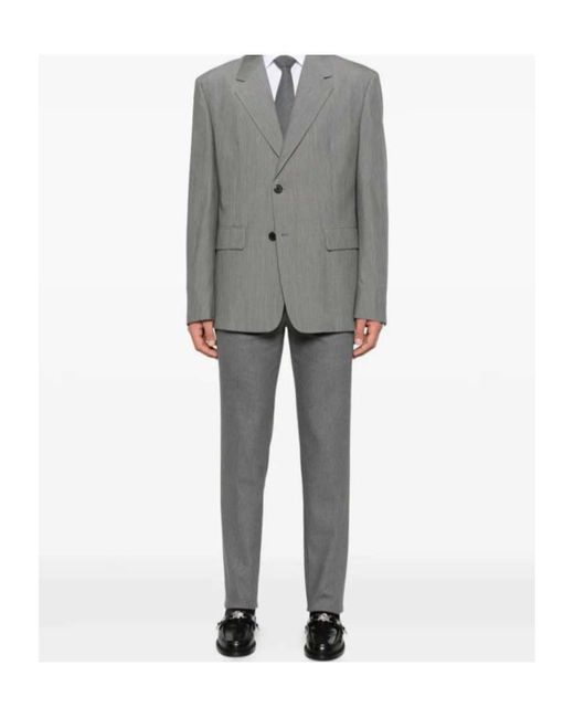 Etro Gray Roma Straight-Leg Tailored Trousers