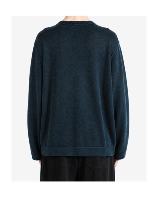 C P Company Blue Crewneck Lens Sweater for men