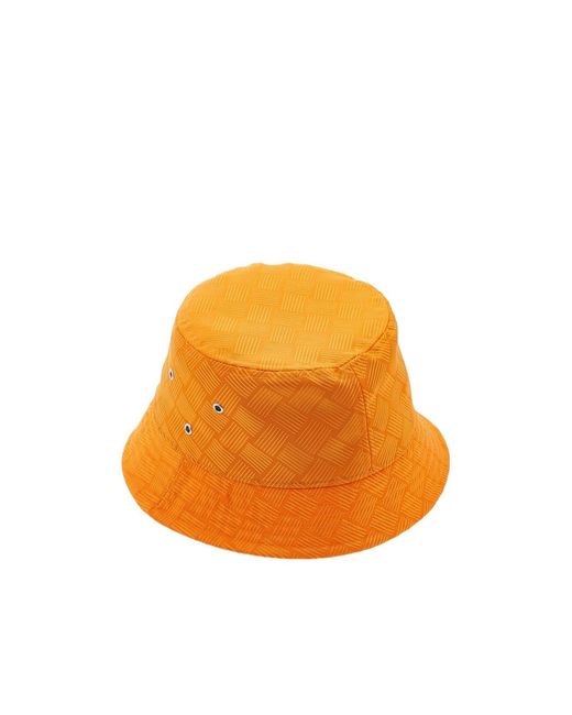 Bottega Veneta Orange Intrecciato Jacquard Bucket Hat