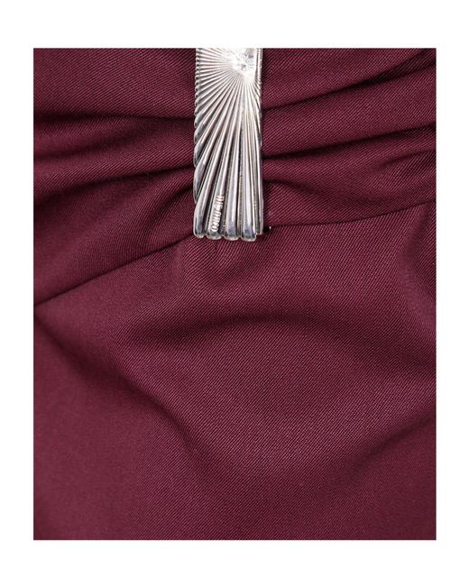 The Attico Purple Slit Skirt