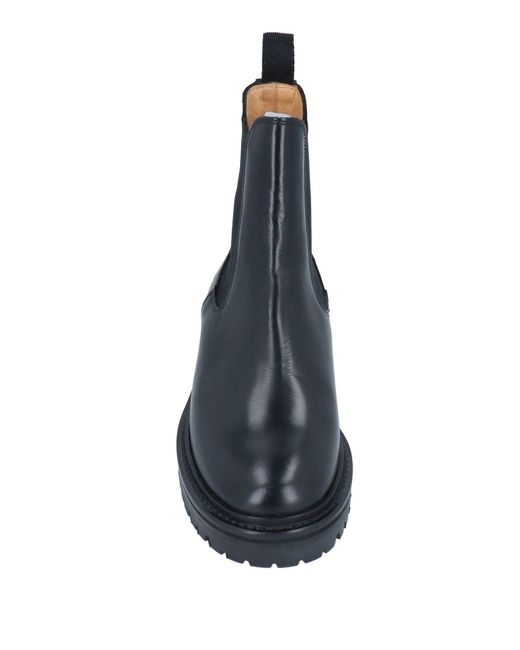 Isabel Marant Black Solid-Color Leather Chelsea Boots