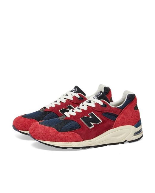 New Balance Red Low-Cut Casual Sneakers for men