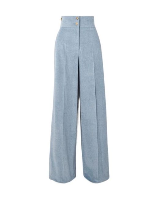 Altuzarra Blue Cotton-Twill Wide-Leg Pants