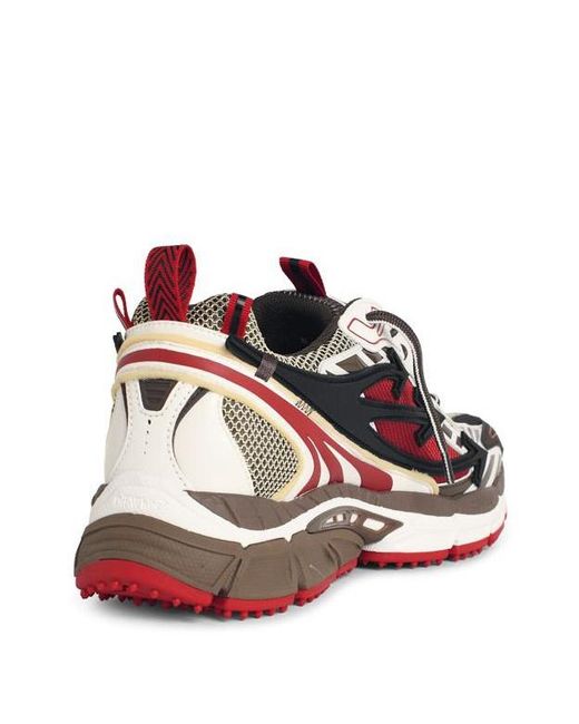 Off-White c/o Virgil Abloh Red 'Be Right Back' Leather Blend Sneakers for men