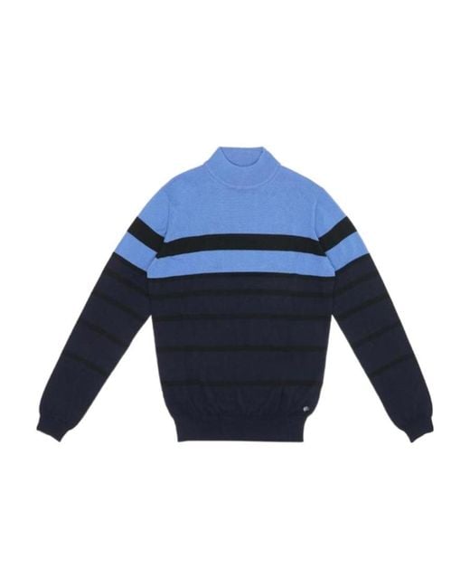 Karl Lagerfeld Gray Striped Knitted Pullover for men
