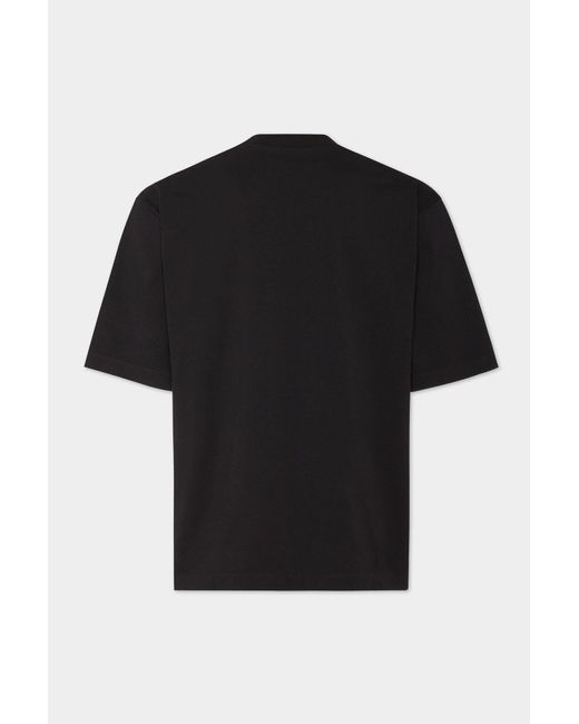 DSquared² Black Graphic Printed Crewneck T-Shirt for men