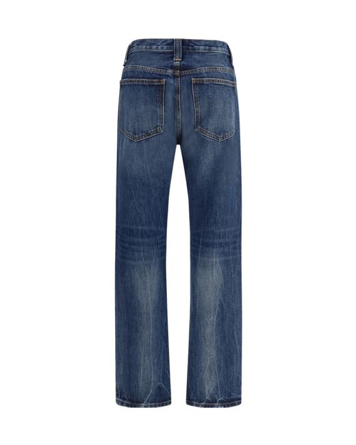 Khaite Blue Farley Straight-Leg Jeans