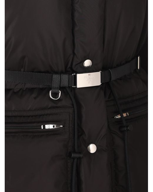 Prada Black Long-Sleeved Cotton-Padded Jacket