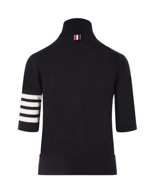 Thom Browne Black Roll Neck Knitted Jumper