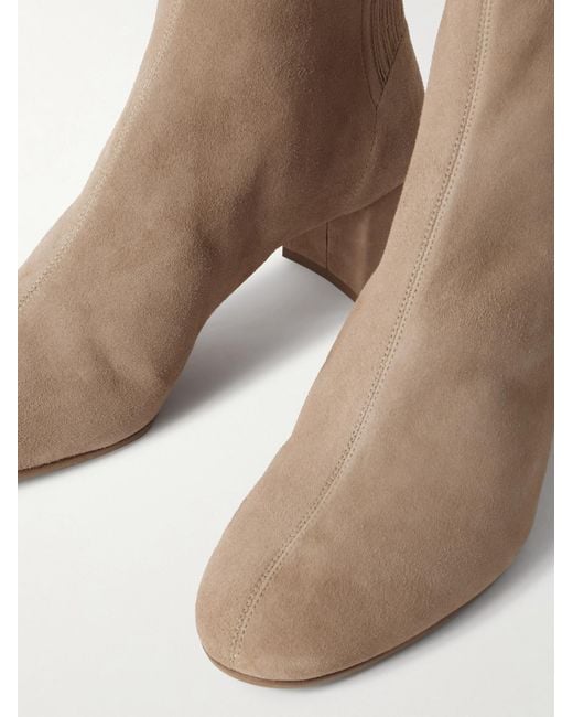 Aquazzura Brown Saint Honore Blocked-Heel Boots