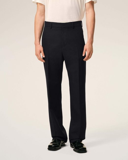 AMI Black Ami Straight Leg Trousers for men