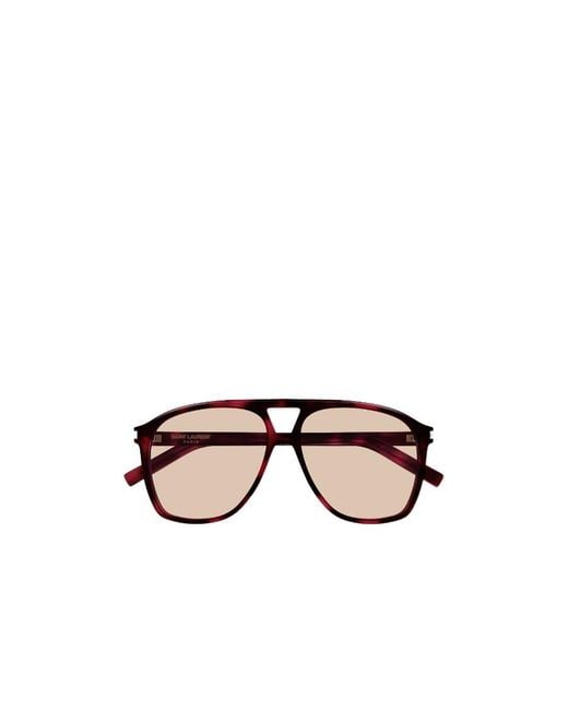 Saint Laurent Brown Eyewear Sl 596 Dune Aviator Sunglasses