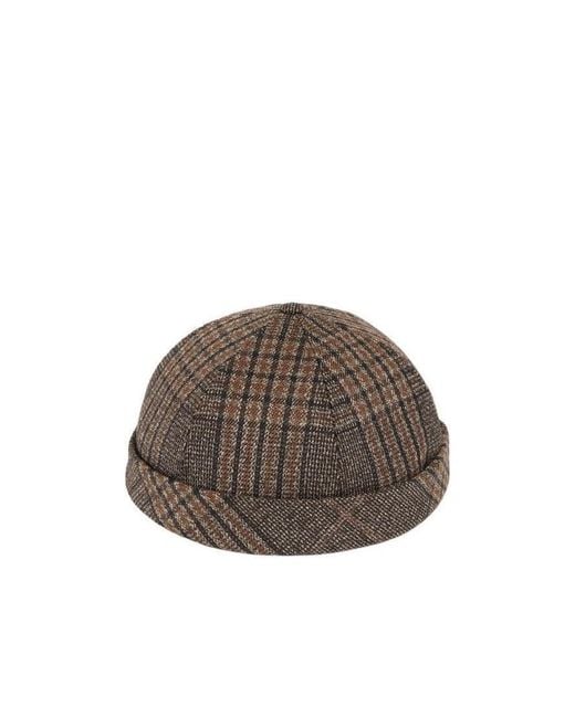 Gucci Brown Check Cotton Double G Hat for men