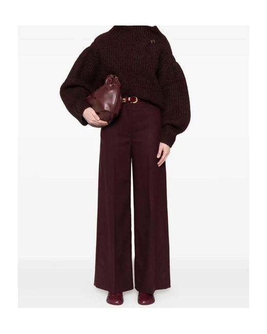Joseph Purple Alana Pleated-Front Trousers