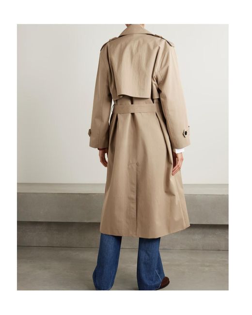 Co. Natural Belted Double-Breasted Tton-Blend Twill Trench At