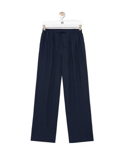 Loewe Blue Elastic Waist Casual Pants