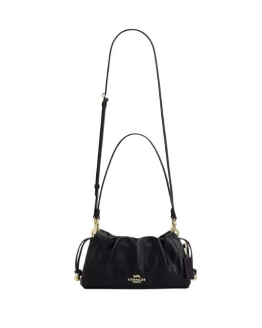 COACH Black Logo Single-Shoulder Bag