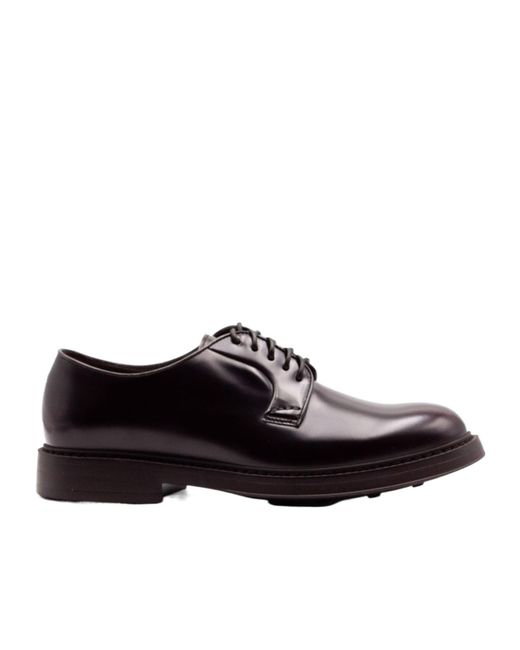 Doucal's Black Round-Toe Derby Shoes for men