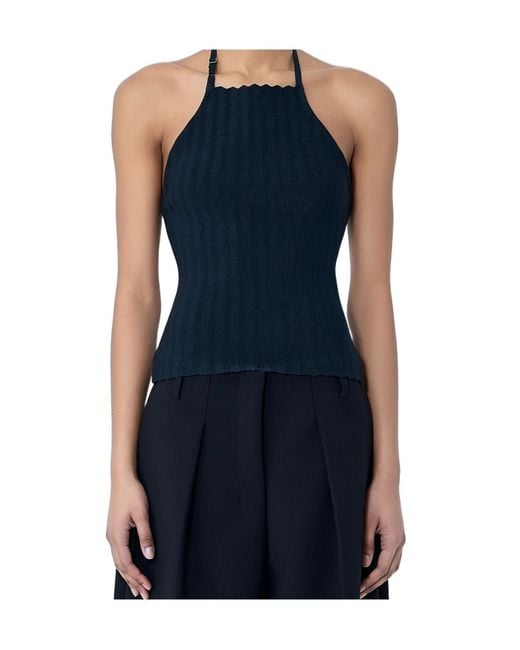 Jacquemus Blue Sleeveless Top