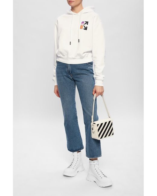 Off-White c/o Virgil Abloh White Arrow Logo Cotton Hoodie