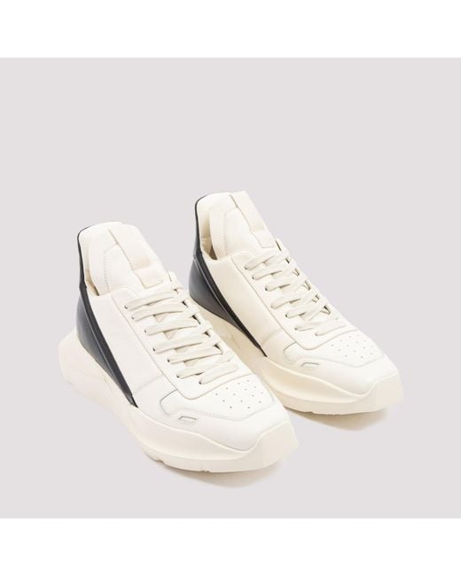 Rick Owens White Geth Runner Low-Top Sneakers for men