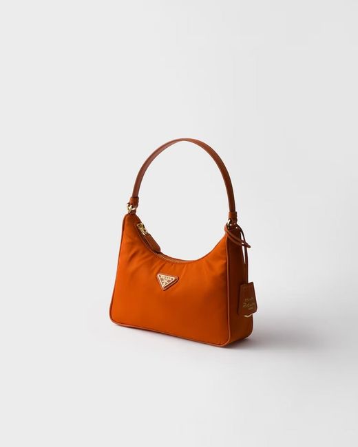 Prada Brown Re-Edition 2005 Re-Nylon And Saffiano Mini Bag