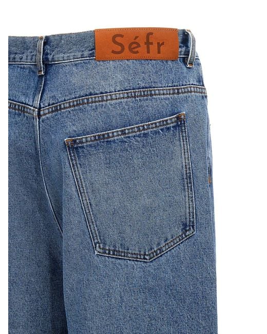 Séfr Blue Sfr Disco Cut Relaxed Fit Jeans for men