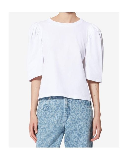 Isabel Marant White Isabel Marant Puffed Sleeve T-Shirt