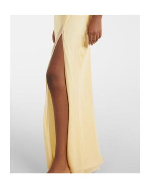 Sir White Strobe Off-Shoulder Maxi Dress