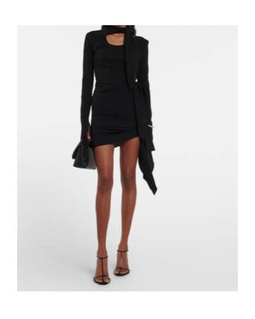 Petar Petrov Black Asymmetric Minidress