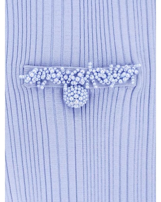 Self-Portrait Blue Short Dresses